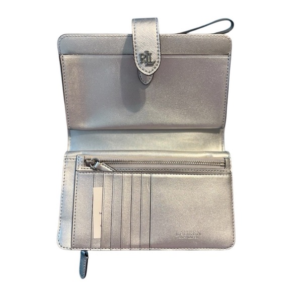 Ralph Lauren Silver Wristlet Wallet EUC - Picture 2 of 2